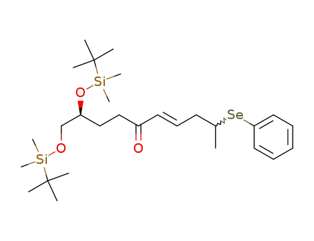 (E)-(S)-1,2-Bis-(tert-butyl-dimethyl-silanyloxy)-9-phenylselanyl-dec-6-en-5-one