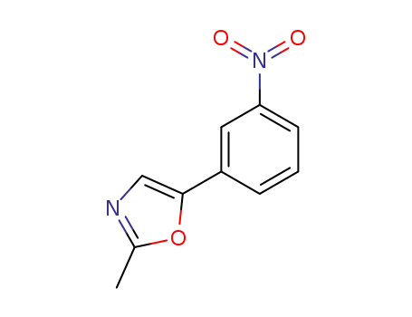 Molecular Structure of 74048-11-6 (Oxazole, 2-methyl-5-(3-nitrophenyl)-)