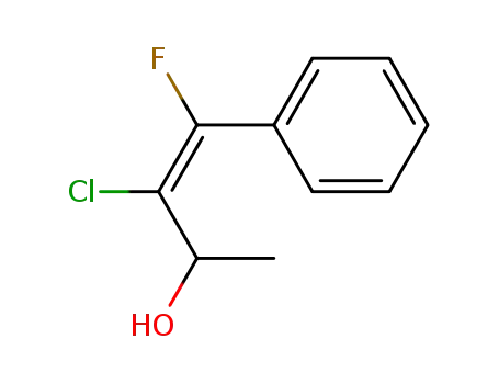 Molecular Structure of 62269-36-7 (3-Buten-2-ol, 3-chloro-4-fluoro-4-phenyl-, (Z)-)