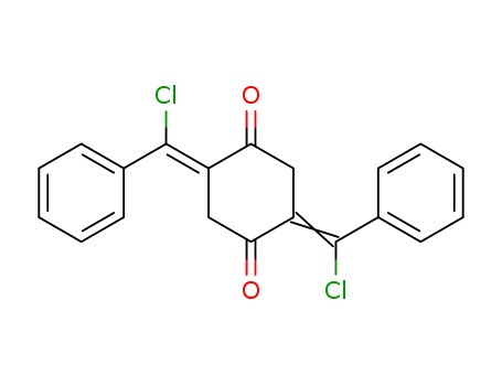 Molecular Structure of 56267-61-9 (2,5-Bis-[1-chloro-1-phenyl-meth-(Z)-ylidene]-cyclohexane-1,4-dione)