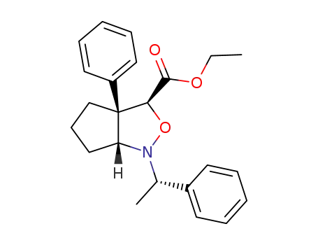 (3S,3aR,6aR)-3a-Phenyl-1-((S)-1-phenyl-ethyl)-hexahydro-cyclopenta[c]isoxazole-3-carboxylic acid ethyl ester
