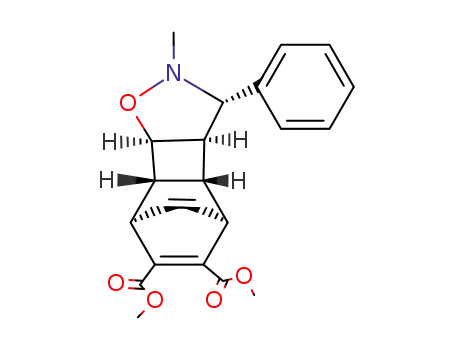 Molecular Structure of 35887-94-6 (2-methyl-3<i>c</i>-phenyl-(3a<i>c</i>,3b<i>t</i>,7a<i>t</i>,7b<i>c</i>)-2,3,3a,3b,4,7,7a,7b-octahydro-4<i>r</i>,7<i>c</i>-etheno-benzo[3,4]cyclobuta[1,2-<i>d</i>]isoxazole-5,6-dicarboxylic acid dimethyl ester)