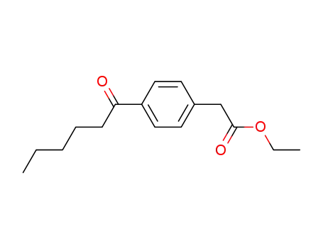 p-Hexanoyl-phenylessigsaeure-ethylester