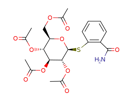 2-(tetra-<i>O</i>-acetyl-β-D-glucopyranosylmercapto)-benzoic acid amide