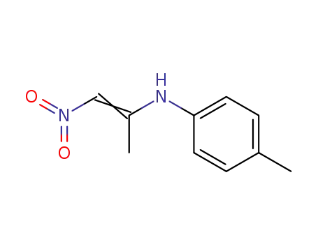 Molecular Structure of 62874-96-8 (Benzenamine, 4-methyl-N-(1-methyl-2-nitroethenyl)-)