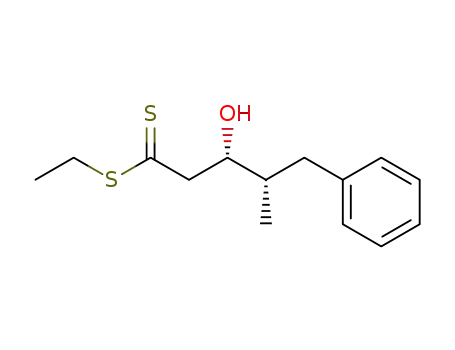 Molecular Structure of 103108-19-6 (syn-ethyl 3-hydroxy-4-methyl-5-phenyldithiopentanoate)