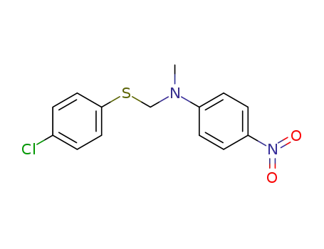 Molecular Structure of 6631-98-7 (N-{[(4-chlorophenyl)sulfanyl]methyl}-N-methyl-4-nitroaniline)
