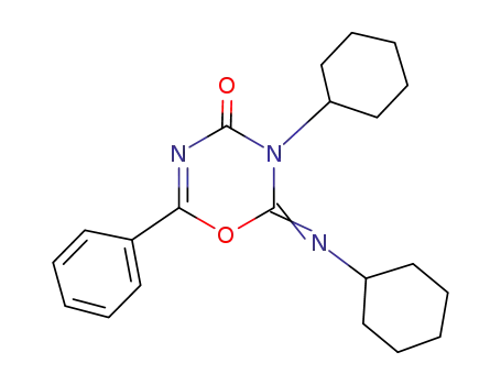 Molecular Structure of 36739-75-0 (3-cyclohexyl-2-cyclohexylimino-6-phenyl-2,3-dihydro-[1,3,5]oxadiazin-4-one)