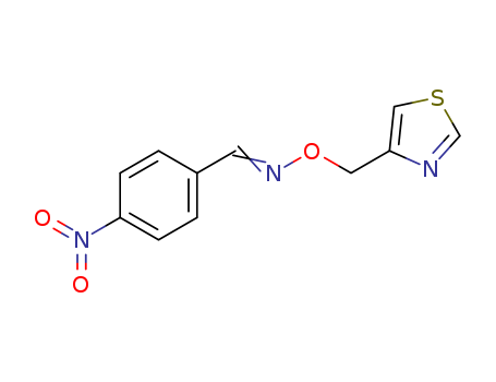 Benzaldehyde, 4-nitro-,O-(4-thiazolylmethyl)oxime cas  33215-69-9