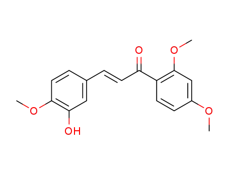 Molecular Structure of 62536-73-6 (2-Propen-1-one,
1-(2,4-dimethoxyphenyl)-3-(3-hydroxy-4-methoxyphenyl)-)