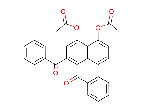Molecular Structure of 91814-02-7 (Methanone, [4,5-bis(acetyloxy)-1,2-naphthalenediyl]bis[phenyl-)