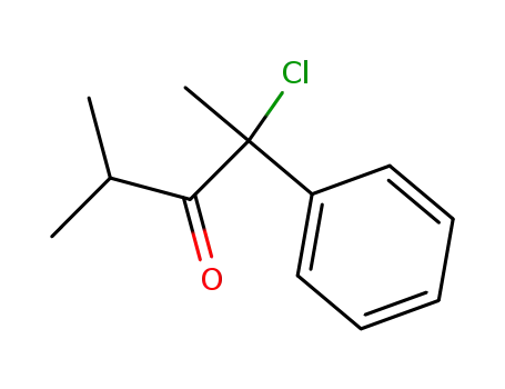 Molecular Structure of 61434-27-3 (3-Pentanone, 2-chloro-4-methyl-2-phenyl-)