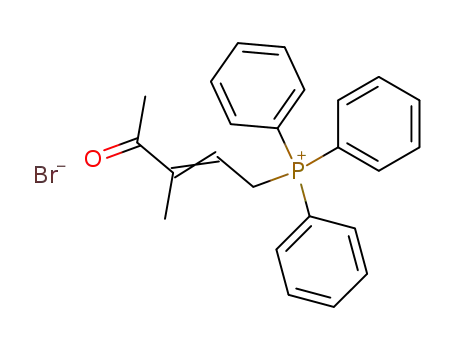 Molecular Structure of 17849-15-9 (γ-Acetyl-buten-(2)-yl-triphenylphosphoniumbromid)