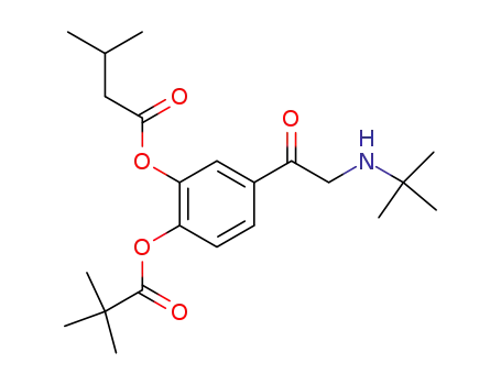 Butanoic acid, 3-methyl-,
5-[[(1,1-dimethylethyl)amino]acetyl]-2-(2,2-dimethyl-1-oxopropoxy)phen
yl ester