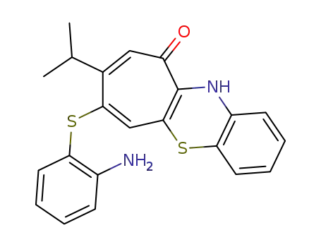 7-(2-amino-phenylsulfanyl)-8-isopropyl-11<i>H</i>-benzo[<i>b</i>]cyclohepta[<i>e</i>][1,4]thiazin-10-one