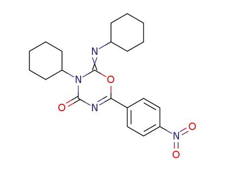 Molecular Structure of 36739-77-2 (3-cyclohexyl-2-cyclohexylimino-6-(4-nitro-phenyl)-2,3-dihydro-[1,3,5]oxadiazin-4-one)