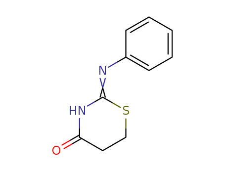 Molecular Structure of 17052-95-8 (4H-1,3-Thiazin-4-one, 5,6-dihydro-2-(phenylamino)-)