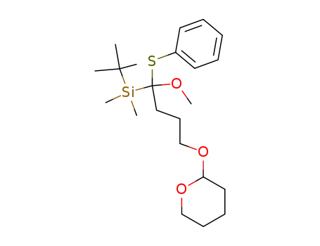 tert-Butyl-[1-methoxy-1-phenylsulfanyl-4-(tetrahydro-pyran-2-yloxy)-butyl]-dimethyl-silane