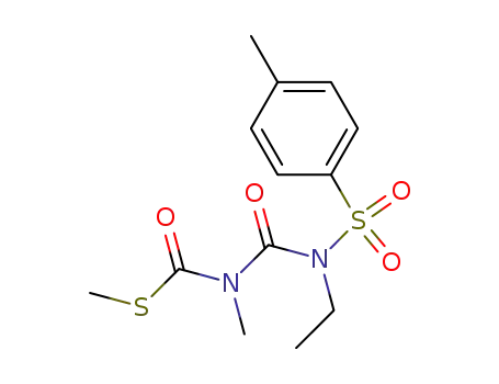 Molecular Structure of 106115-20-2 (Carbamothioic acid,
[[ethyl[(4-methylphenyl)sulfonyl]amino]carbonyl]methyl-, S-methyl ester)