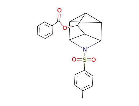 Molecular Structure of 136708-61-7 (7-benzoyloxy-4-(4'-methylphenylsulfonyl)-4-azatetracyclo<3.3.0.0<sup>2,8</sup>.0<sup>3,6</sup>>octane)
