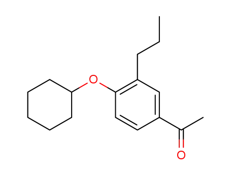Molecular Structure of 101577-15-5 (1-(4-cyclohexyloxy-3-propyl-phenyl)-ethanone)