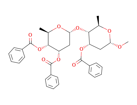 methyl 4-O-(3,4-di-O-benzoyl-2,6-dideoxy-α-D-ribopyranosyl)-3-O-benzoyl-2,6-dideoxy-α-D-ribo-hexopyranoside
