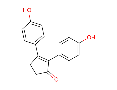 Molecular Structure of 144049-98-9 (2-Cyclopenten-1-one, 2,3-bis(4-hydroxyphenyl)-)