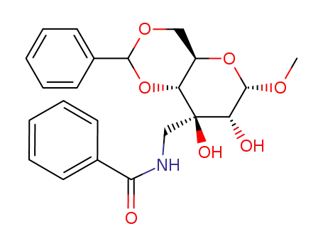 methyl 3-C-(benzoylaminomethyl)-4,6-O-benzylidene-α-D-glucopyranoside