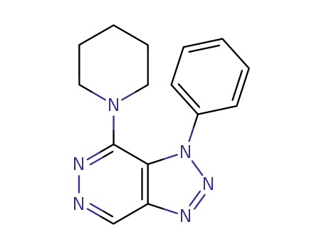 1H-1,2,3-Triazolo[4,5-d]pyridazine, 1-phenyl-7-(1-piperidinyl)-