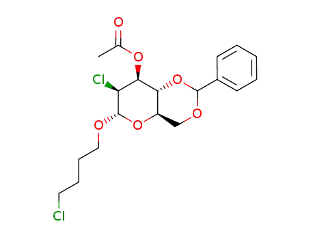 4-chlorobutyl 3-O-acetyl-4,6-O-benzylidene-2-chloro-2-deoxy-α-D-mannopyranoside
