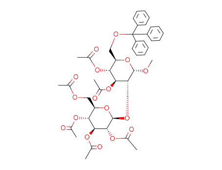 methyl 3,4-di-O-acetyl-2-O-(2,3,4,6-tetra-O-acetyl-β-D-glucopyranosyl)-6-O-trityl-α-D-glucopyranoside