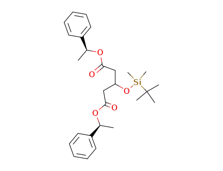 3-(tert-Butyl-dimethyl-silanyloxy)-pentanedioic acid bis-((S)-1-phenyl-ethyl) ester