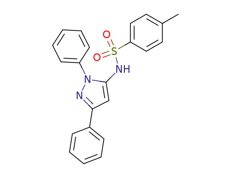 Molecular Structure of 92133-91-0 (Benzenesulfonamide, N-(1,3-diphenyl-1H-pyrazol-5-yl)-4-methyl-)