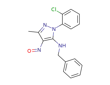 Benzyl-[2-(2-chloro-phenyl)-5-methyl-4-nitroso-2H-pyrazol-3-yl]-amine