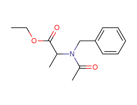 Molecular Structure of 113133-45-2 (L-Alanine, N-acetyl-N-(phenylmethyl)-, ethyl ester)