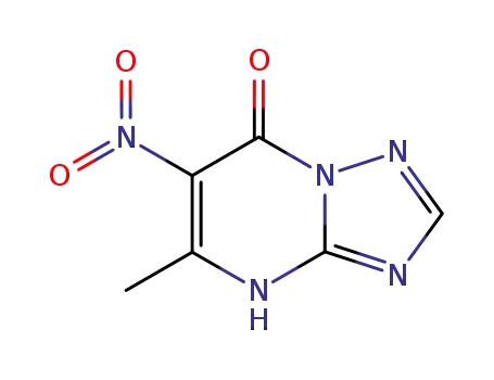Molecular Structure of 103778-83-2 ([1,2,4]Triazolo[1,5-a]pyrimidin-7(1H)-one, 5-methyl-6-nitro-)