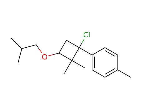 1-Chlor-2,2-dimethyl-3-isobutoxy-1-(p-tolyl)-cyclobutan