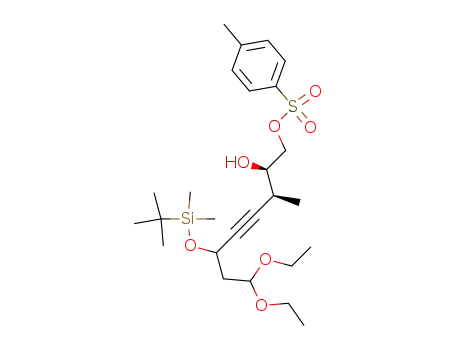 Toluene-4-sulfonic acid (2R,3S)-6-(tert-butyl-dimethyl-silanyloxy)-8,8-diethoxy-2-hydroxy-3-methyl-oct-4-ynyl ester