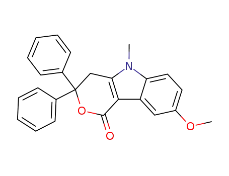 3,3-diphenyl-8-methoxy-5-methyl-<2H>-1,4-dihydropyrano<4,3-b>indole