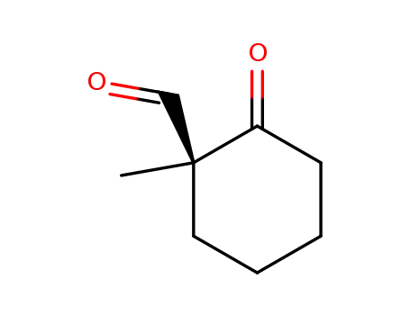 Molecular Structure of 130826-35-6 (Cyclohexanecarboxaldehyde, 1-methyl-2-oxo-, (S)- (9CI))