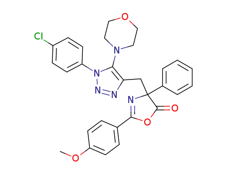 4-[1-(4-Chloro-phenyl)-5-morpholin-4-yl-1H-[1,2,3]triazol-4-ylmethyl]-2-(4-methoxy-phenyl)-4-phenyl-4H-oxazol-5-one