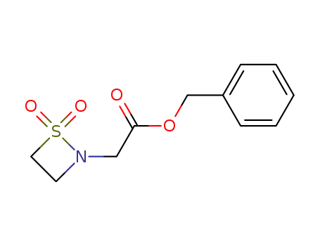 Molecular Structure of 87357-25-3 ((1,1-Dioxo-1λ<sup>6</sup>-[1,2]thiazetidin-2-yl)-acetic acid benzyl ester)