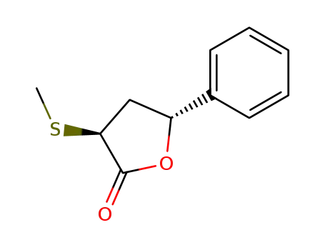 2(3H)-Furanone, dihydro-3-(methylthio)-5-phenyl-, cis-