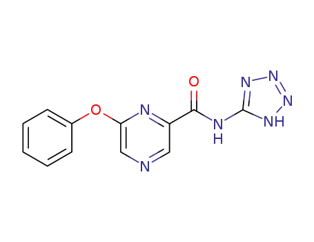 Molecular Structure of 129537-94-6 (6-Phenoxy-pyrazine-2-carboxylic acid (1H-tetrazol-5-yl)-amide)