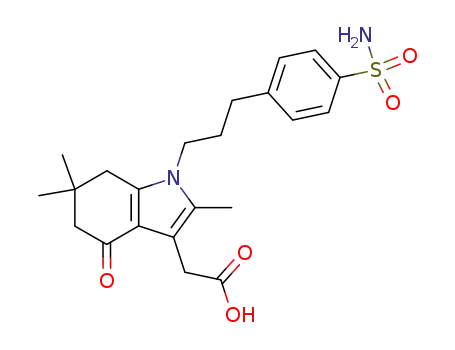 2,6,6-trimethyl-4-oxo-1-<3-(4-sulfonamido)phenyl-n-propyl>-4,5,6,7-tetrahydroindole-3-acetic acid
