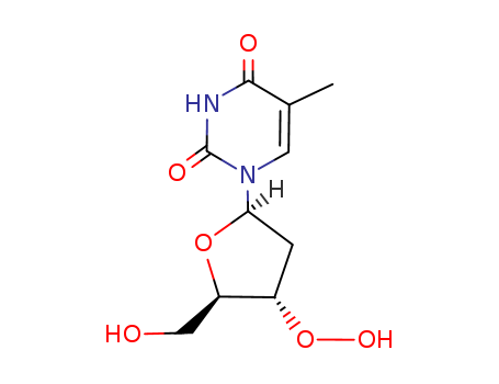 Molecular Structure of 118466-33-4 (Thymidine, 3'-deoxy-3'-hydroperoxy-)
