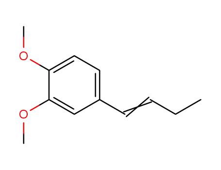 Molecular Structure of 68719-73-3 (Benzene, 4-(1-butenyl)-1,2-dimethoxy-)