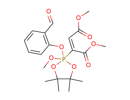 Molecular Structure of 107905-72-6 ((E)-2-[2-(2-Formyl-phenoxy)-2-methoxy-4,4,5,5-tetramethyl-2λ<sup>5</sup>-[1,3,2]dioxaphospholan-2-yl]-but-2-enedioic acid dimethyl ester)