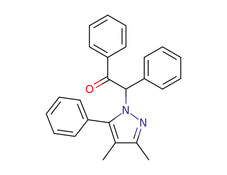 Molecular Structure of 89849-20-7 (Ethanone, 2-(3,4-dimethyl-5-phenyl-1H-pyrazol-1-yl)-1,2-diphenyl-)
