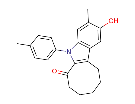 6H-Cyclooct[b]indol-6-one,
5,7,8,9,10,11-hexahydro-2-hydroxy-3-methyl-5-(4-methylphenyl)-
